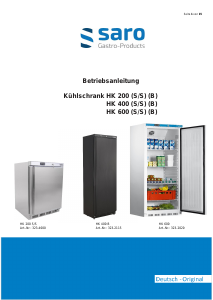 Bedienungsanleitung Saro HK 600 Kühlschrank