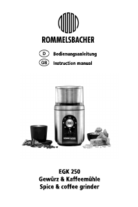 Bedienungsanleitung Rommelsbacher EGK 250 Kaffeemühle