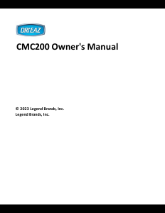 Manual Dri-Eaz CMC200 Dehumidifier