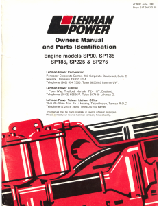 Handleiding Lehman Power SP135 Scheepsmotor
