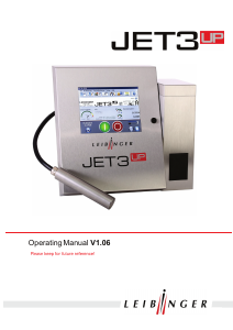 Handleiding Leibinger JET3 Up Printer