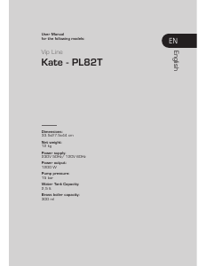 Manual Lelit PL82T Kate Espressor
