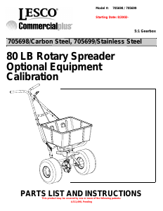 Manual Lesco 705699 Spreader