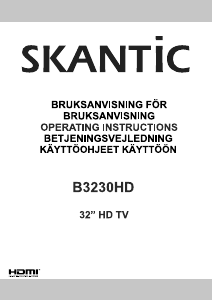 Käyttöohje Skantic B3230HD LED-televisio