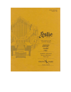 Handleiding Leslie 760 Luidspreker