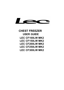 Manual Lec CF250LW Freezer