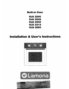 Manual Lamona HJA3240 Oven
