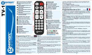Handleiding Geemarc TV-1 Afstandsbediening