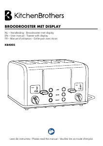 Manual KitchenBrothers 4005 Toaster