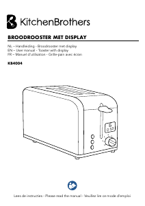 Manual KitchenBrothers KB4004 Toaster