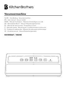 Bedienungsanleitung KitchenBrothers KB540 Vakuumierer