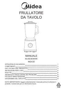 Manuale Midea MJ-BL6006WE Frullatore