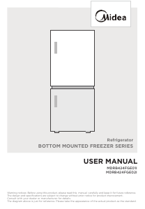 Manual de uso Midea MDRB424FGE02I Frigorífico combinado