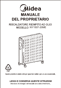 Manual de uso Midea NY1507-20ME Calefactor