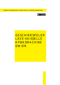 Handleiding Zanussi DW 674 Vaatwasser