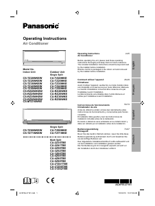 Mode d’emploi Panasonic CU-RZ25WKE Climatiseur