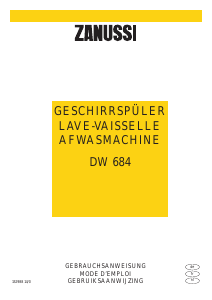 Handleiding Zanussi DW 684 Vaatwasser