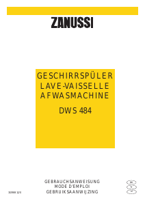 Handleiding Zanussi DWS 484 Vaatwasser