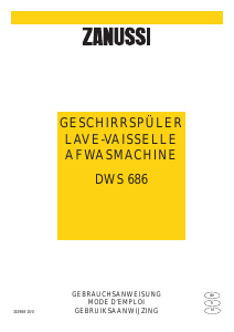 Handleiding Zanussi DWS 686 Vaatwasser