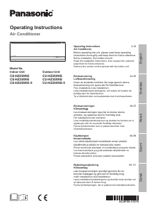 Käyttöohje Panasonic CU-HZ25XKE5 Ilmastointilaite
