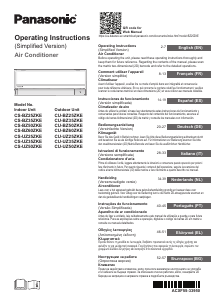 Mode d’emploi Panasonic CS-UZ25ZKE Climatiseur