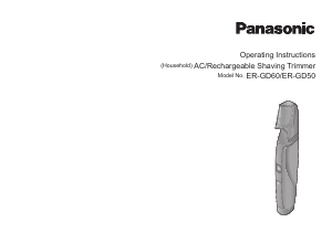 Brugsanvisning Panasonic ER-GD60 Skægtrimmer