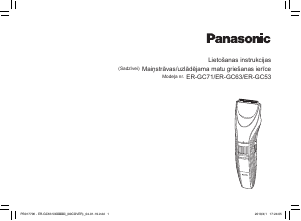 Rokasgrāmata Panasonic ER-GC53 Bārdas mašīna