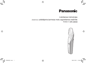 Rokasgrāmata Panasonic ER-GK60 Bārdas mašīna