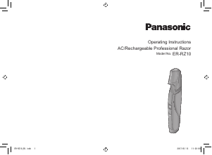 Manual Panasonic ER-RZ10 Trimmer de barba
