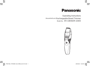 Bruksanvisning Panasonic ER-GB44 Skäggtrimmer