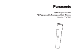 Használati útmutató Panasonic ER-GP23 Hajnyíró