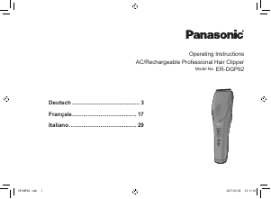 Mode d’emploi Panasonic ER-DGP62 Tondeuse