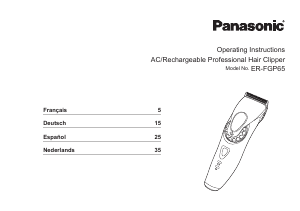 Mode d’emploi Panasonic ER-FGP65 Tondeuse