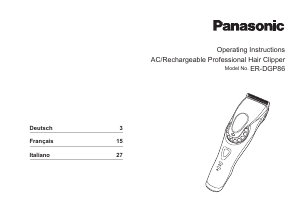 Mode d’emploi Panasonic ER-DGP86 Tondeuse
