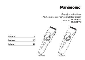 Mode d’emploi Panasonic ER-DGP84 Tondeuse
