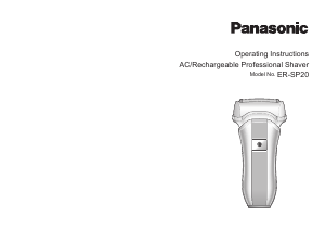 Käyttöohje Panasonic ER-SP20 Parranajokone