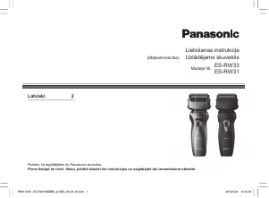 Rokasgrāmata Panasonic ES-RW33 Skuveklis