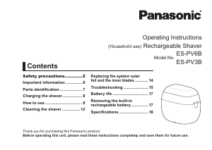 Handleiding Panasonic ES-PV3B Scheerapparaat