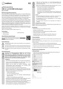 Mode d’emploi Renkforce 2357536 Adaptateur HDMI