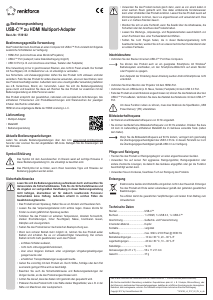 Mode d’emploi Renkforce 1516102 Adaptateur HDMI