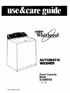 Handleiding Whirlpool 3LA5801XX Wasmachine