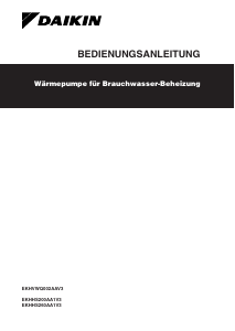 Bedienungsanleitung Daikin EKHHS200AA1V3 Wärmepumpe