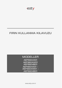 Kullanım kılavuzu Esty AEF6604B01 Fırın