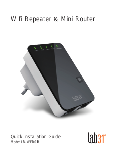 Handleiding Lab31 LB-WFR01B Range extender