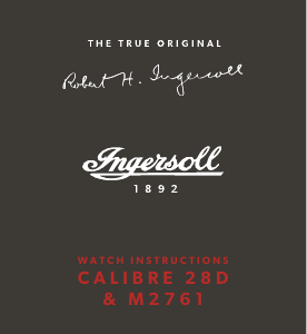 Mode d’emploi Ingersoll I13903 Montre