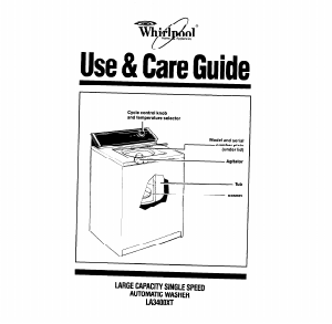 Bruksanvisning Whirlpool LA3400XT Tvättmaskin