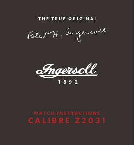 Bedienungsanleitung Ingersoll I12401 Armbanduhr