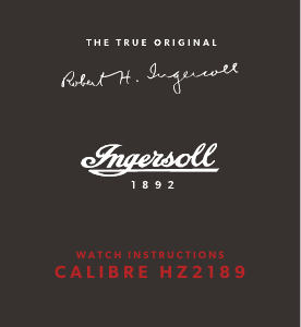Bedienungsanleitung Ingersoll I07001 Armbanduhr