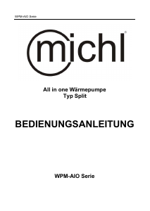 Bedienungsanleitung Michl WPM-AIO10 Wärmepumpe