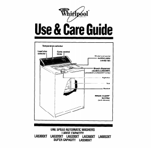 Bruksanvisning Whirlpool LA5320XT Tvättmaskin